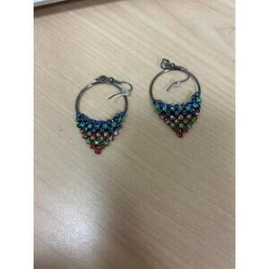 Unique Cascading Rainbow Crystal Earrings